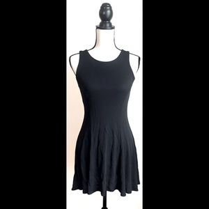 Classic Little Black Dress: Sleeveless, High Neck, Mini Skirt, Fit & Flare, Sz.2